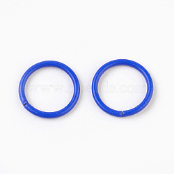 Iron Open Jump Rings, Royal Blue, 18 Gauge, 10x1mm, Inner Diameter: 8mm(X-IFIN-F149-B15)