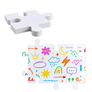 Blank Puzzle Card Paper, White, 201x202x0.5mm