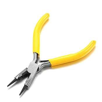 Carbon Steel Pliers, Jewelry Making Supplies, Round Nose Pliers, Yellow