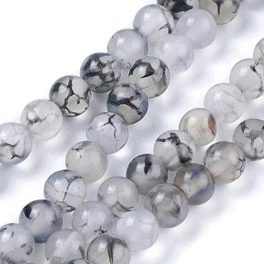 Chapelets de perles en agate veine de dragon naturelle(G-K166-14-6mm-01)-2