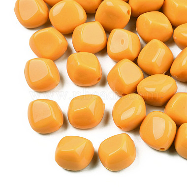 Orange Nuggets Acrylic Beads