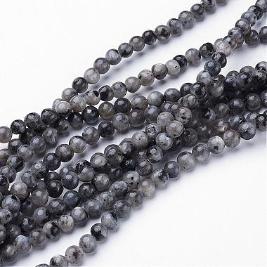 4mm Gray Round Labradorite Beads
