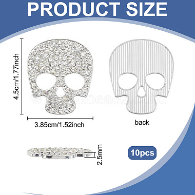 10Pcs Alloy Rhinestone Cabochons(FIND-PH0038-53B)-2