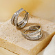 Brass Hoop Earrings(FI3307)-1