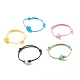 Cat Eye Rondelle Beaded Cord Bracelet(BJEW-JB07852)-1