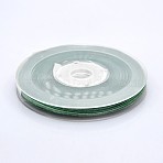 Polyester Velvet Ribbon for Gift Packing and Festival Decoration, Green, 1/8 inch(4mm), about 100yards/roll(91.44m/roll)(SRIB-M001-4mm-587)