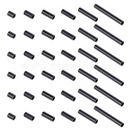 36Pcs 6 Styles 304 Stainless Steel Tube Beads, Electrophoresis Black, 4~25x3mm, Hole: 2mm, 6pcs/style(STAS-AR0001-65)