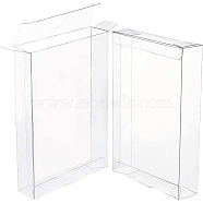 Transparent PVC Rectangle Favor Box Candy Treat Gift Box, for Wedding Party Baby Shower Packing Box, Clear, 26.3x15.85x0.05cm, Box Size: 3x12x17.5cm, 10pcs/set(CON-BC0006-23)