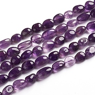 Natural Amethyst Beads Strands, Tumbled Stone, Nuggets, 6.5~9.5x5.5~7.5x3.5~5.5mm, Hole: 0.8mm, about 50pcs/Strand, 15.67 inch(39.8cm)(X-G-D0002-B33)