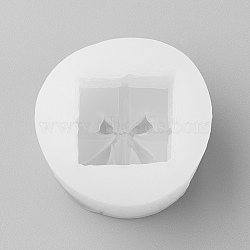 Food Grade Silicone Molds, Fondant Molds, For DIY Cake Decoration, Chocolate, Candy, UV Resin & Epoxy Resin Jewelry Making, Gift Box, White, 57x45.6mm, Inner Diameter: 33x34mm(DIY-E021-17)