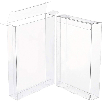 Transparent PVC Rectangle Favor Box Candy Treat Gift Box, for Wedding Party Baby Shower Packing Box, Clear, 26.3x15.85x0.05cm, Box Size: 3x12x17.5cm, 10pcs/set