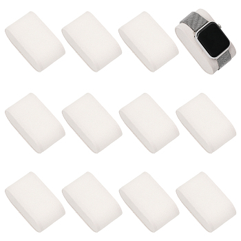 Polypropylene Watch Display Pillows, Watch Display Holder, Oval, Antique White, 4.5x8x3.8cm
