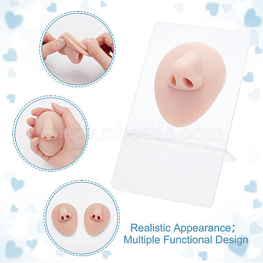 2Pcs Soft Silicone Nose Flexible Model Body Part Displays(ODIS-AR0001-03)-3