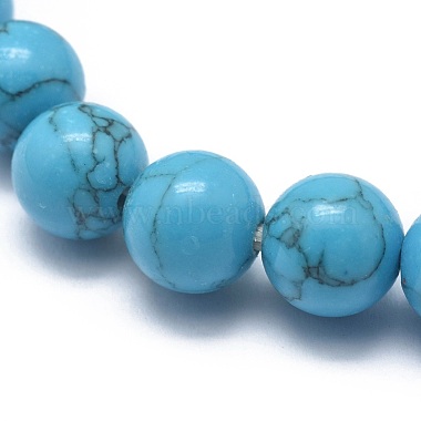 Synthetic Turquoise Jasper Bead Stretch Bracelets(BJEW-K212-B-022)-2