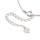Rhodium Plated Sterling Silver Clover Pendant Necklace with Clear Cubic Zirconia for Women(NJEW-P267-04P)-4