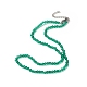Transparent Glass Bicone Beaded Necklaces with 304 Stainless Steel Lobster Claw Clasp & Chain Extender(NJEW-JN04223)-2
