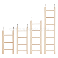 Wooden Pet Ladder Stand, with Iron Hook, BurlyWood, 32x7x1cm, 4pcs/set(AJEW-GA0001-72)