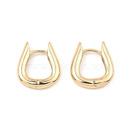 Brass Hoop Earrings, Teardrop, Light Gold, 17x15.5x3mm(EJEW-I289-23B-KCG)