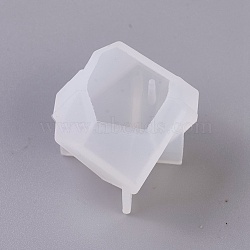 Silicone Molds, Resin Casting Molds, For UV Resin, Epoxy Resin Jewelry Making, Cone, White, 24x29x32mm(DIY-G008-14A)