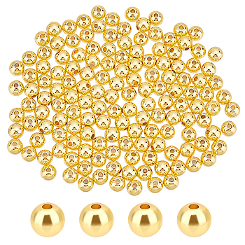 Elite Brass Beads, Long-Lasting Plated, Rondelle, Golden, 6x5mm, Hole: 1.6mm, 150pcs/box