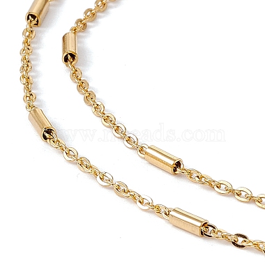 201 Stainless Steel Satellite Chain Necklace for Men Women(NJEW-P268-A23-2X5)-2