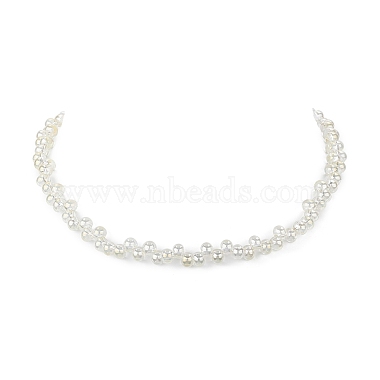 Glass Teardrop Beaded Necklaces(NJEW-JN04273-01)-3