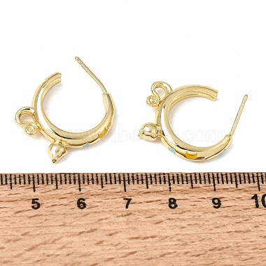 Brass Enamel Stud Earrings(KK-CBA8324-23G-04)-5