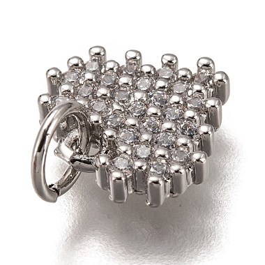 Brass Micro Pave Clear Cubic Zirconia Charms(ZIRC-B002-61P)-3