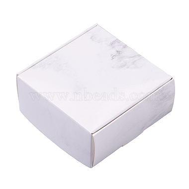 大理石のパターンの折り畳み式の創造的なクラフト紙箱(CON-CJ0001-05)-6