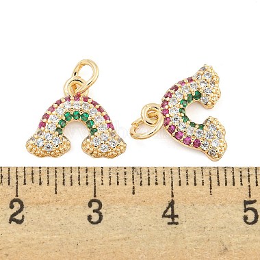 Rack Plating Brass Micro Pave Cubic Zirconia Charms(KK-F089-12G)-3