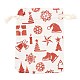 Christmas Theme Cotton Fabric Cloth Bag(ABAG-H104-B13)-2