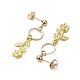 Boucles d'oreilles pendantes en alliage de fleurs pour femmes(EJEW-JE05925)-4