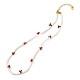 Ensembles de colliers de perles de rocaille de verre rouge et blanc(X-NJEW-JN03719)-7