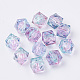 Two Tone Transparent Spray Painted Acrylic Bead(X-ACRP-T005-26)-1