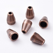 Tibetan Style Alloy Bead Cone, Red Copper, Lead Free and Cadmium Free and Nickel Free, 11x8mm, Hole: 2.5mm(X-RLF10941Y-NF)