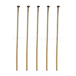 Iron Flat Head Pins, Cadmium Free & Nickel Free & Lead Free, Antique Bronze, 50x0.75~0.8mm, 20 Gauge, about 4200pcs/1000g, Head: 2mm(IFIN-R217-0.7x50-AB-NF)