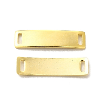 Brass Connector Charms, Cadmium Free & Lead Free, Long-Lasting Plated, Curved Rectangle Links, Real 24K Gold Plated, 5.5x21x1mm, Hole: 3.5x1mm