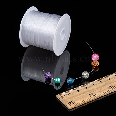 4 Rolls Elastic Stretch Thread for Bracelets, Transparent Beading String  with 2