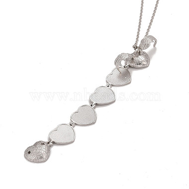 Heart Expanding Photo Locket Pendant Necklace for Women Men(NJEW-SZ0001-40B)-3