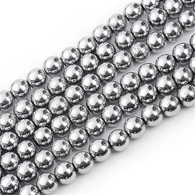 4mm Silver Round Non-magnetic Hematite Beads