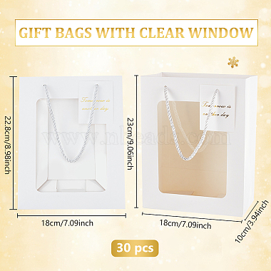 Rectangle Paper Gift Bags(ABAG-WH0044-50)-2