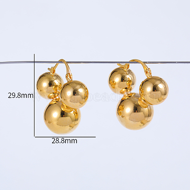 boucles d'oreilles créoles rondes en laiton(ER0744)-3