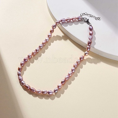 Natural Pearl Beaded Necklace for Women(NJEW-JN04188-03)-2