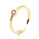 Прозрачное кубическое циркониевое плоское круглое открытое кольцо-манжета для женщин(RJEW-C018-17G)-4