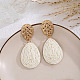Bohemian Style Raffia & Iron Dangle Stud Earrings(FS-WGF5ABF-06)-1