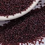 MIYUKI Round Rocailles Beads, Japanese Seed Beads, 15/0, (RR313) Cranberry Gold Luster, 1.5mm, Hole: 0.7mm, about 27777pcs/50g(SEED-X0056-RR0313)