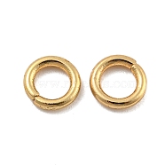 304 Stainless Steel Jump Rings, Soldered Jump Rings, Closed Jump Rings, Golden, 18 Gauge, 5x1mm, Inner Diameter: 3mm(STAS-E482-15A-G)