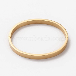 304 Stainless Steel Bangles, Stamping Blank Tag, Golden,  Inner Diameter: 2x2-3/8 inch(5x6cm)(STAS-I169-03A-G)