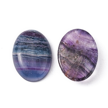 Natural Fluorite Cabochons, Oval, 25x18x4.5mm