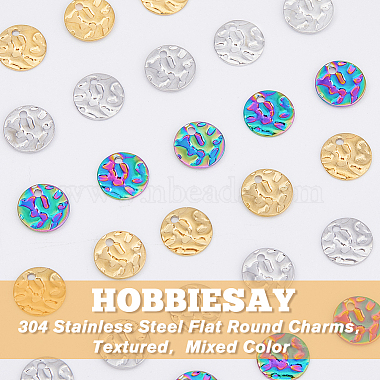 Hobbiesay 36pcs 3 colores 304 encantos de acero inoxidable(STAS-HY0001-27)-4